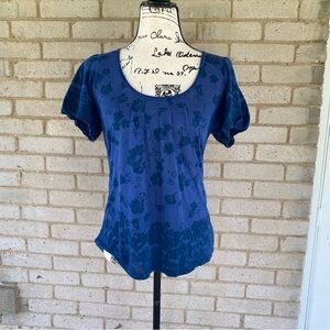 Blue Floral Women's Top
